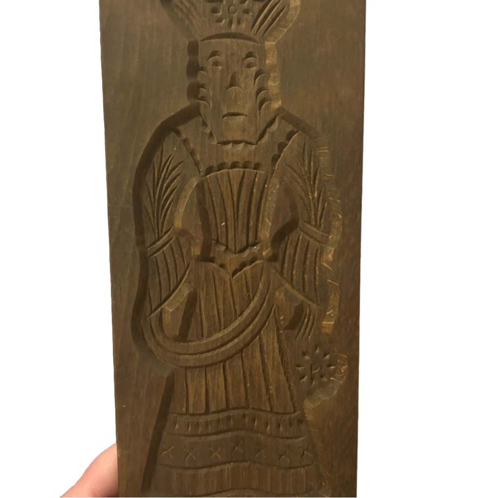 Dutch, hand carved,Wooden speculass cookie mold/ wall mount.